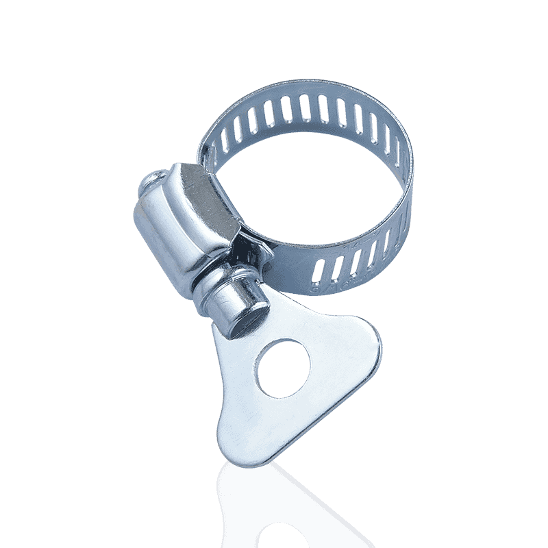 American style hose clamp with handle thumb screw