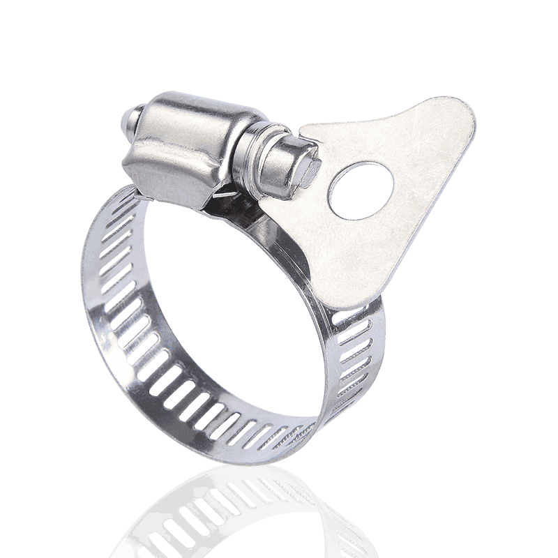 American style hose clamp with handle thumb screw