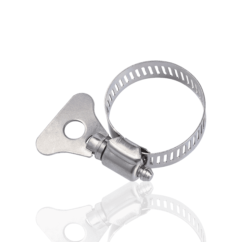 American style hose clamp with handle thumb screw